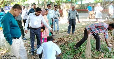 ডেঙ্গু প্রতিরোধে সিলেট সিভিল সার্জন কার্যালয়ে পরিষ্কার-পরিচ্ছন্নতা অভিযান