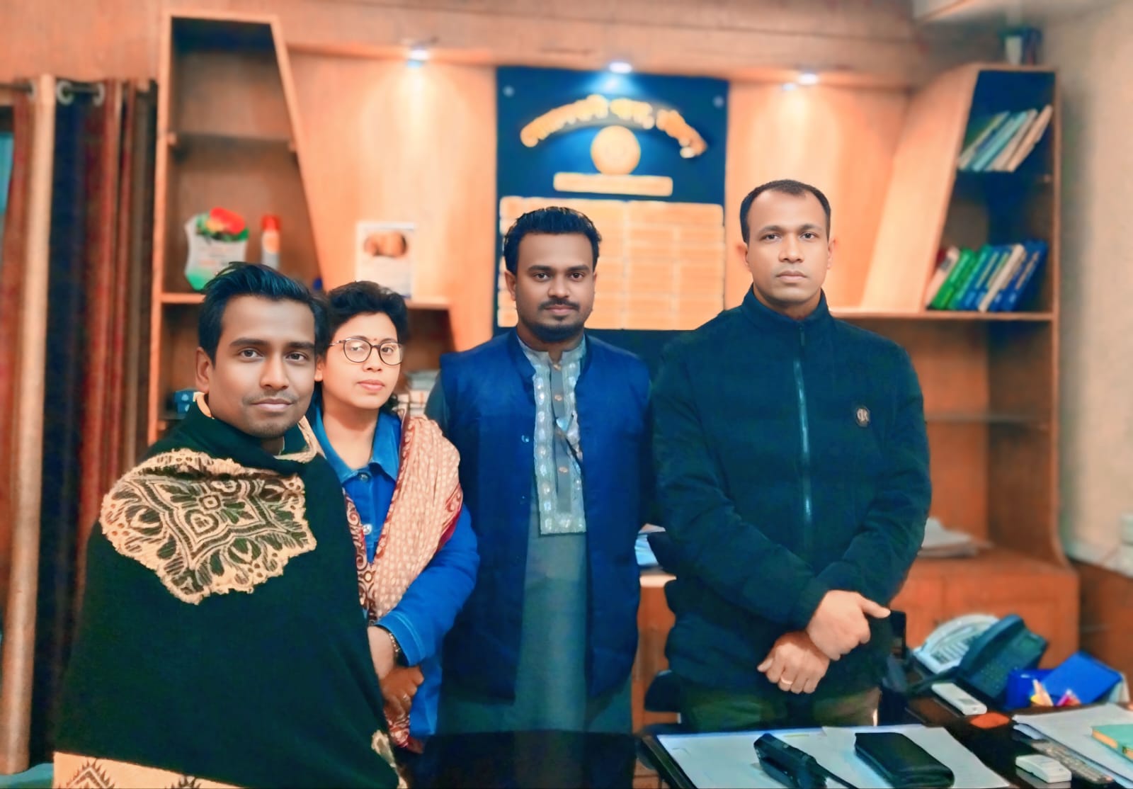 বোয়ালখালী থানার নবাগত অফিসার ইনচার্জ (ওসি) সাথে বিনয়বাঁশী শিল্পীগোষ্ঠীর সাক্ষাৎ