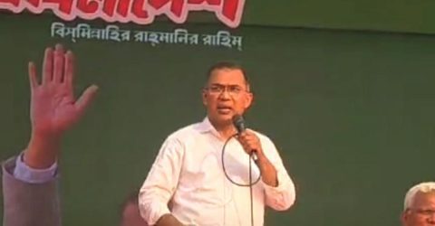 দিনাজপুরের প্রধান ফসল ধান, আমিও ধানের জন্যই বা ধানের শীষের পক্ষেই সমর্থন চাইছি।”-বিরামপুরে তারেক রহমান