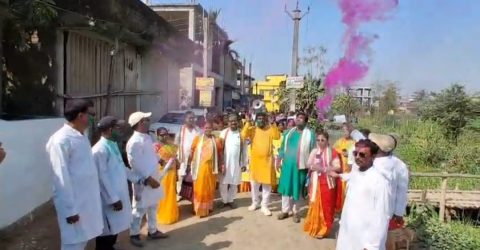 নানা  আয়োজনে সোনাপুর খুদিরাম পার্কে বসন্ত উৎসব উদযাপন