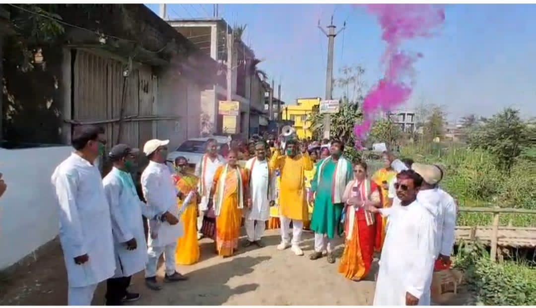 নানা  আয়োজনে সোনাপুর খুদিরাম পার্কে বসন্ত উৎসব উদযাপন